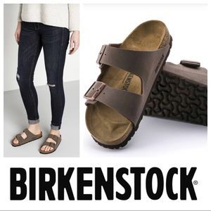 NWT Arizona Birko-Flor Nubuck Mocha Sandals